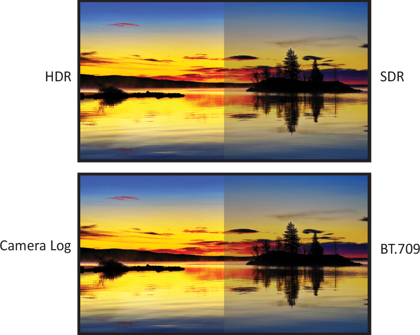 HDR / 카메라 로그 비교 이미지